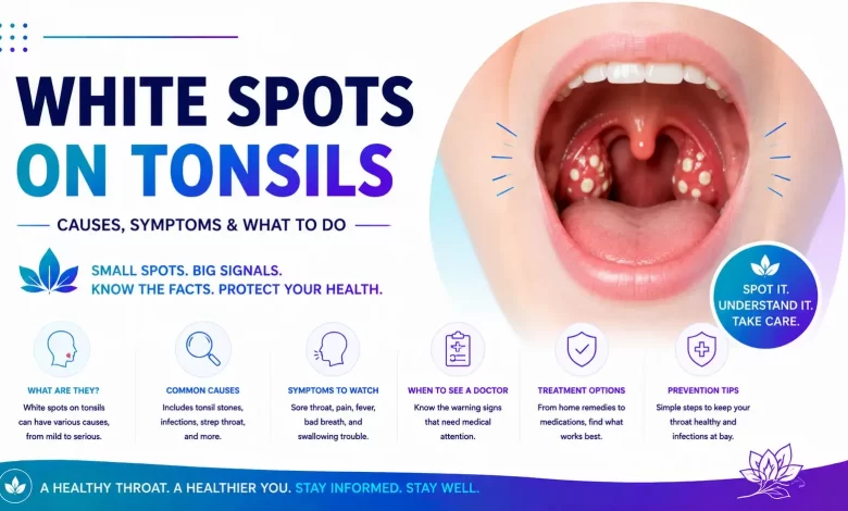 Causes and Symptoms of White Spots on Tonsils
